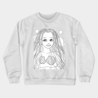 COLOR ME! Achromatic Mermaid Crewneck Sweatshirt